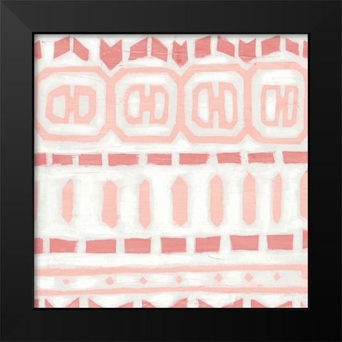 Blush Loom III Black Modern Wood Framed Art Print by Vess, June Erica