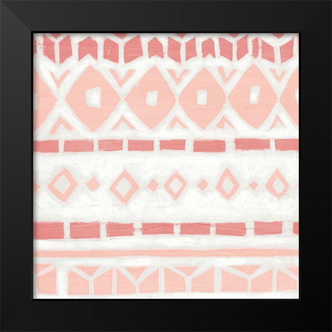Blush Loom IV Black Modern Wood Framed Art Print by Vess, June Erica