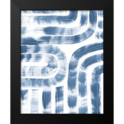 Dye Maze I Black Modern Wood Framed Art Print by Vess, June Erica