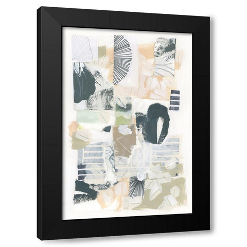 Washi Panel II Black Modern Wood Framed Art Print by Vess, June Erica