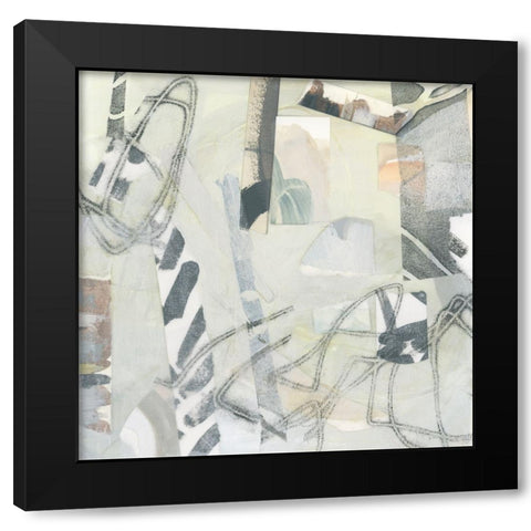 Micro Flotsam II Black Modern Wood Framed Art Print with Double Matting by Vess, June Erica