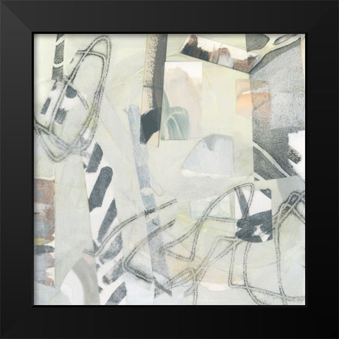 Micro Flotsam II Black Modern Wood Framed Art Print by Vess, June Erica