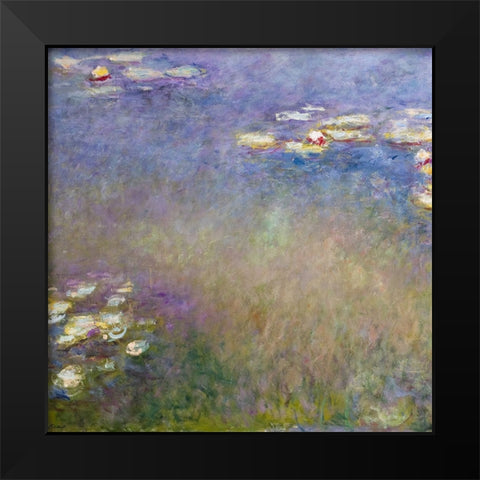 Monet Water Lilies I Black Modern Wood Framed Art Print by Monet, Claude