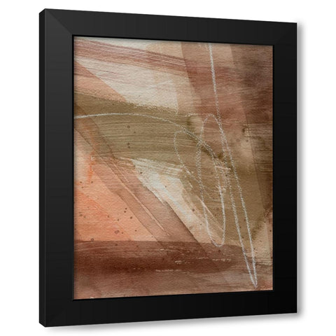Peach on Earth II Black Modern Wood Framed Art Print with Double Matting by Popp, Grace