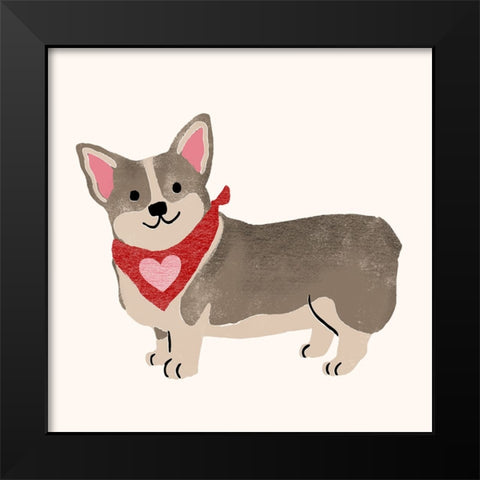 Little Legs Big Heart I Black Modern Wood Framed Art Print by Barnes, Victoria
