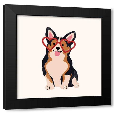 Little Legs Big Heart III Black Modern Wood Framed Art Print with Double Matting by Barnes, Victoria