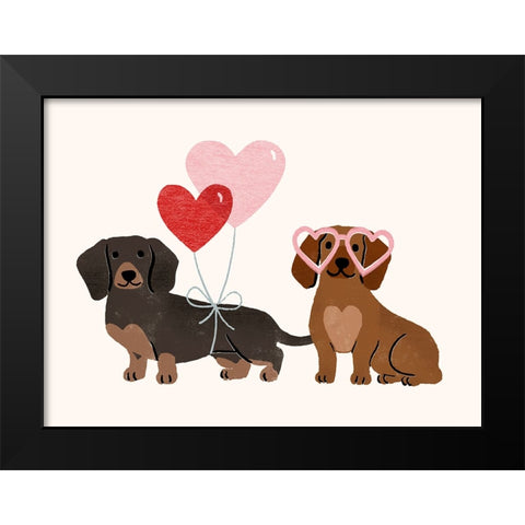Little Legs Big Heart VII Black Modern Wood Framed Art Print by Barnes, Victoria