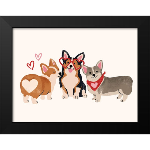 Little Legs Big Heart VIII Black Modern Wood Framed Art Print by Barnes, Victoria