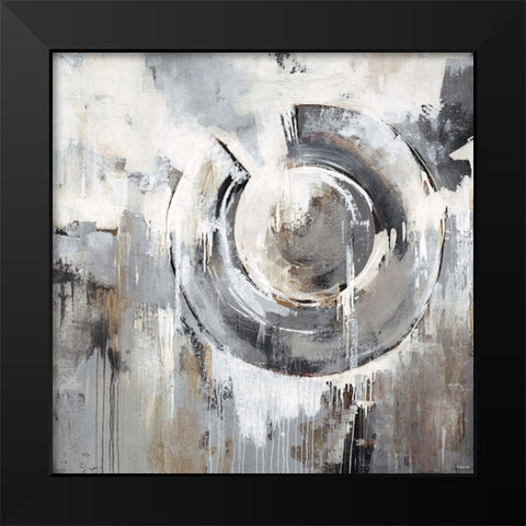 Blur the Lines Black Modern Wood Framed Art Print by Edmunds, Sydney