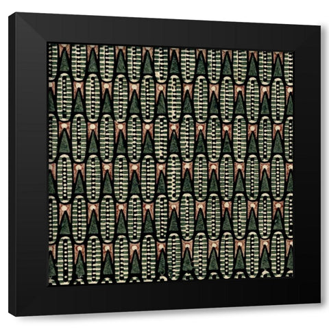 Vintage Patternbook VI Black Modern Wood Framed Art Print by Vision Studio