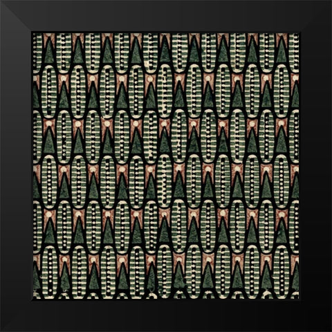 Vintage Patternbook VI Black Modern Wood Framed Art Print by Vision Studio