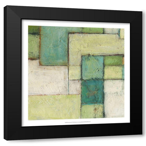 Green Space IV Black Modern Wood Framed Art Print with Double Matting by Crawford, Beverly