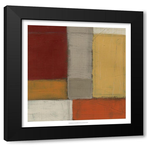 Red Sector I Black Modern Wood Framed Art Print with Double Matting by Vess, June Erica