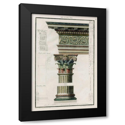 The Corinthian Order Black Modern Wood Framed Art Print by Richardson