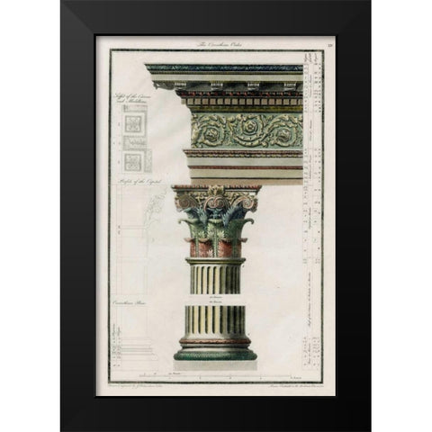 The Corinthian Order Black Modern Wood Framed Art Print by Richardson