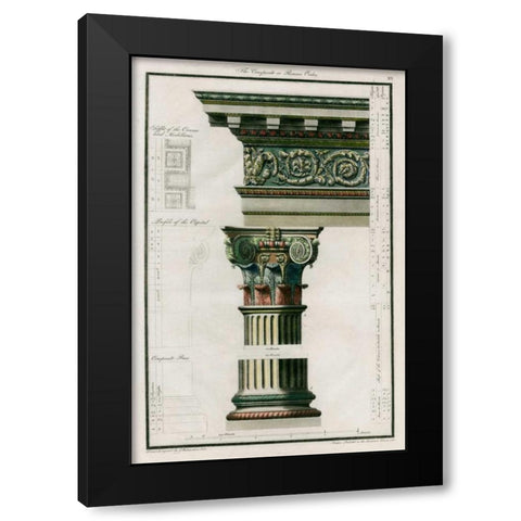 The Composite Order Black Modern Wood Framed Art Print with Double Matting by Richardson