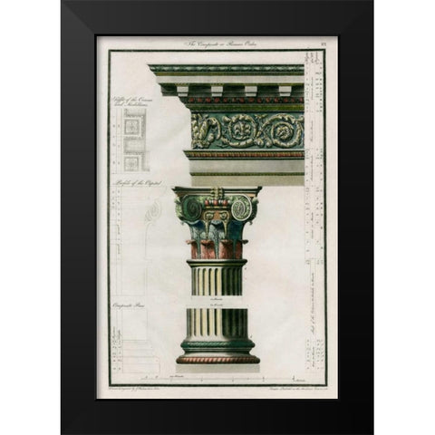 The Composite Order Black Modern Wood Framed Art Print by Richardson