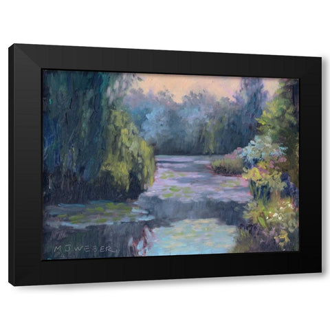 Monets Garden III Black Modern Wood Framed Art Print by Weber, Mary Jean