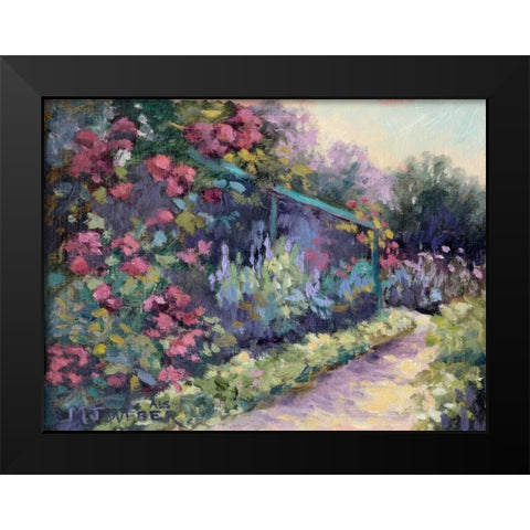 Monets Garden VI Black Modern Wood Framed Art Print by Weber, Mary Jean