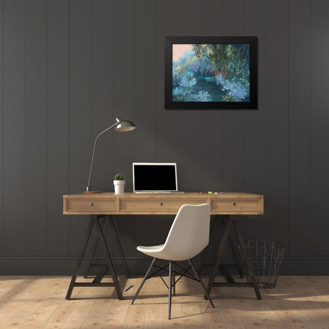 Monets Garden VII Black Modern Wood Framed Art Print by Weber, Mary Jean