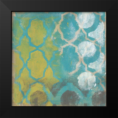 Neo Lattice I Black Modern Wood Framed Art Print by Vess, June Erica