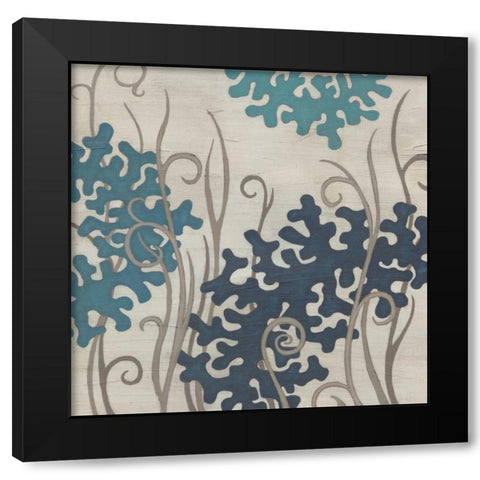 Coral Oasis I Black Modern Wood Framed Art Print with Double Matting by Vess, June Erica