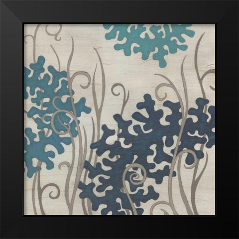 Coral Oasis I Black Modern Wood Framed Art Print by Vess, June Erica