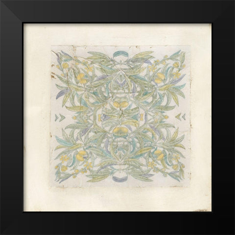 Quadrant Floral I Black Modern Wood Framed Art Print by Meagher, Megan