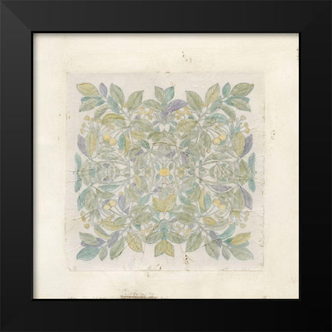 Quadrant Floral III Black Modern Wood Framed Art Print by Meagher, Megan