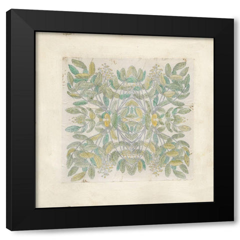 Quadrant Floral IV Black Modern Wood Framed Art Print by Meagher, Megan