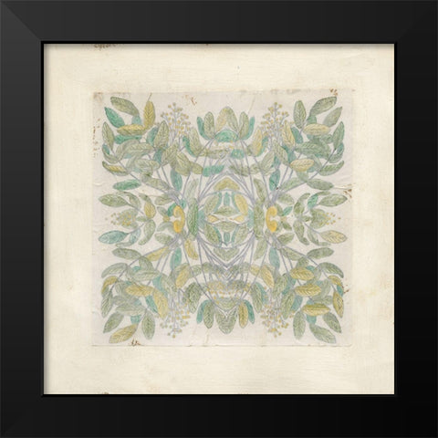 Quadrant Floral IV Black Modern Wood Framed Art Print by Meagher, Megan