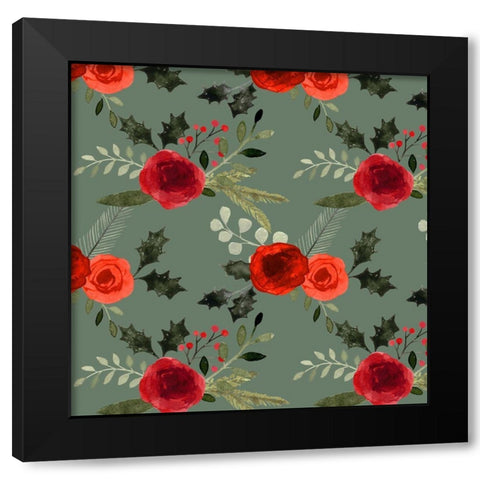 Snow Globe Village Collection G Black Modern Wood Framed Art Print with Double Matting by Barnes, Victoria