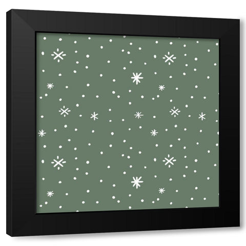 Snow Globe Village Collection I Black Modern Wood Framed Art Print by Barnes, Victoria