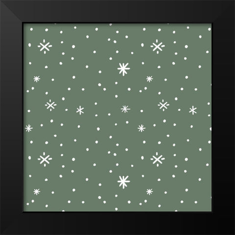 Snow Globe Village Collection I Black Modern Wood Framed Art Print by Barnes, Victoria