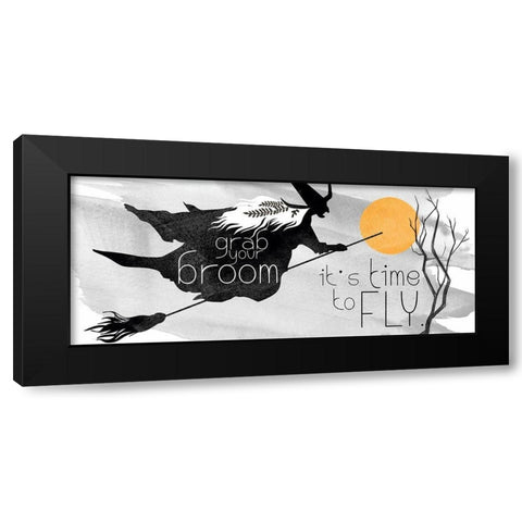 Witchy Mischief Collection D Black Modern Wood Framed Art Print with Double Matting by Parker, Jennifer Paxton