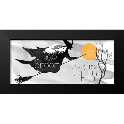 Witchy Mischief Collection D Black Modern Wood Framed Art Print by Parker, Jennifer Paxton