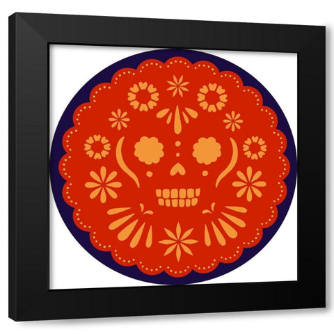 Calaveras Collection C Black Modern Wood Framed Art Print with Double Matting by Barnes, Victoria