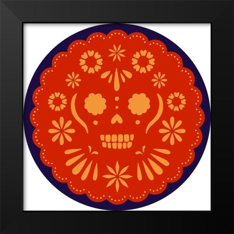 Calaveras Collection C Black Modern Wood Framed Art Print by Barnes, Victoria