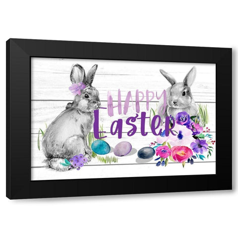 Bright Easter Bouquet Collection A Black Modern Wood Framed Art Print with Double Matting by Parker, Jennifer Paxton