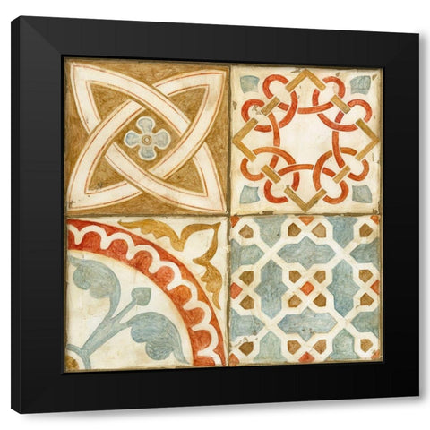 Palace Tiles I Black Modern Wood Framed Art Print by Meagher, Megan