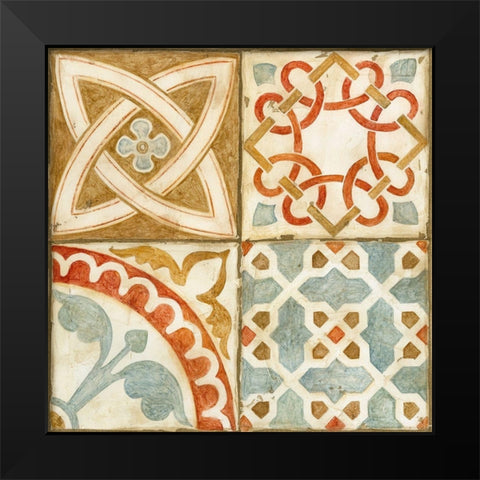 Palace Tiles I Black Modern Wood Framed Art Print by Meagher, Megan