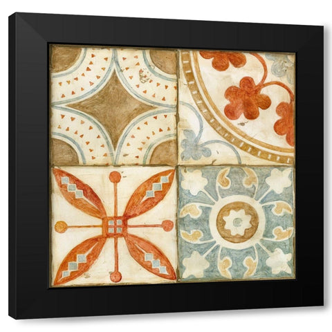 Palace Tiles II Black Modern Wood Framed Art Print by Meagher, Megan