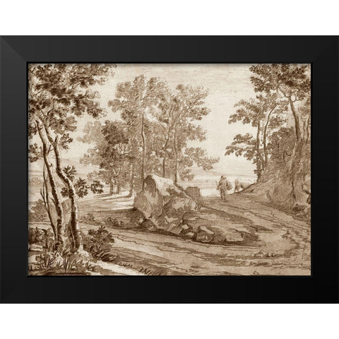 Italian Pastoral I Black Modern Wood Framed Art Print by Both, Jean