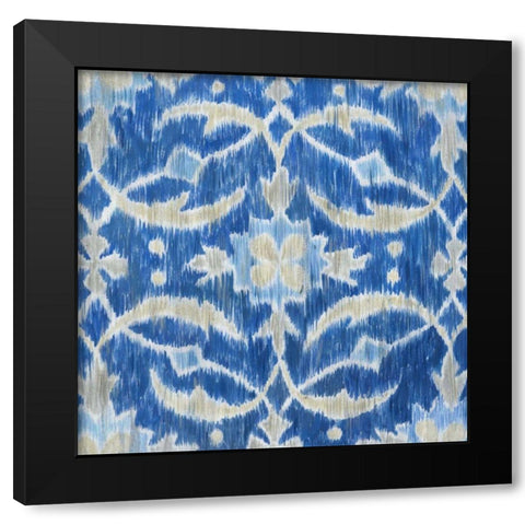 Royal Ikat I Black Modern Wood Framed Art Print with Double Matting by Meagher, Megan