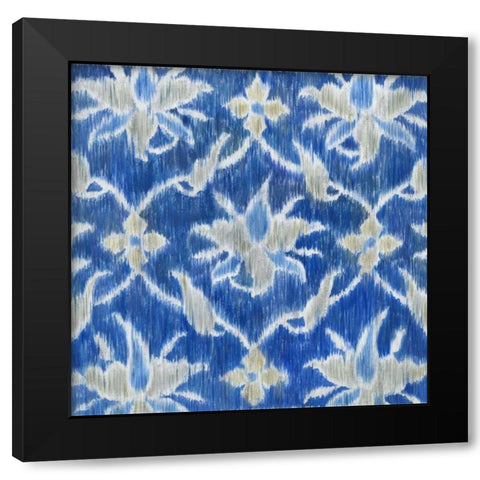 Royal Ikat II Black Modern Wood Framed Art Print with Double Matting by Meagher, Megan