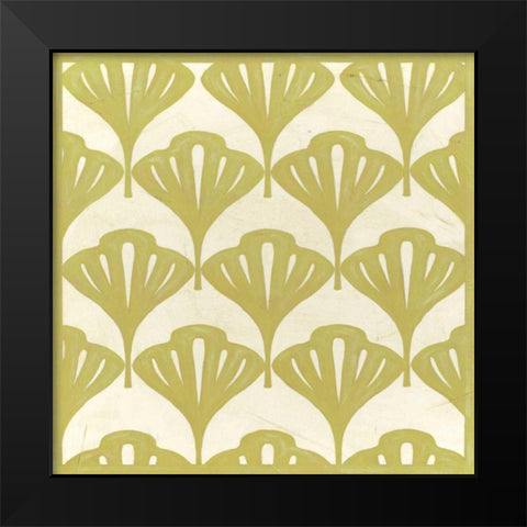 Cottage Leaves I Black Modern Wood Framed Art Print by Vess, June Erica