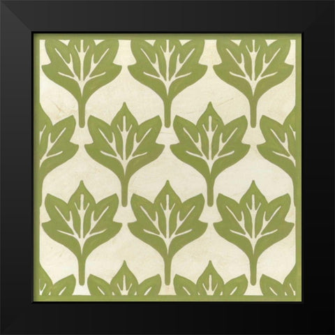 Cottage Leaves IV Black Modern Wood Framed Art Print by Vess, June Erica