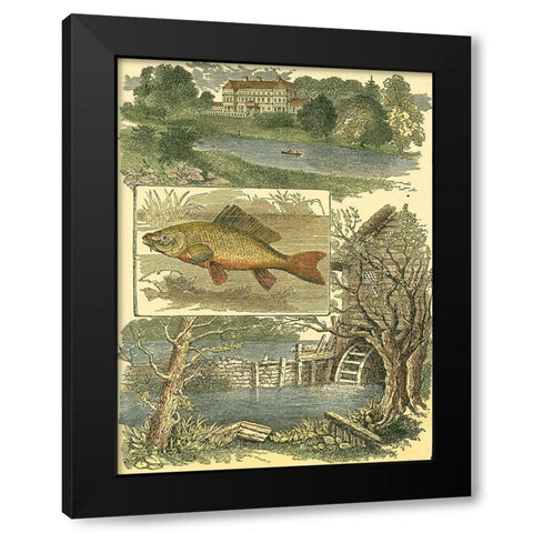 Fishermans Vignette I Black Modern Wood Framed Art Print by Vision Studio