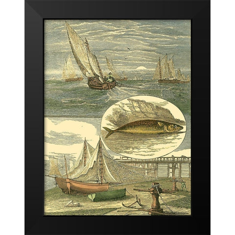 Fishermans Vignette III Black Modern Wood Framed Art Print by Vision Studio