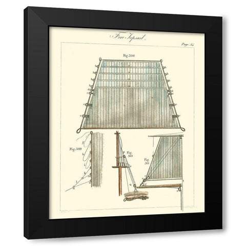 Nautical details I Black Modern Wood Framed Art Print by Unknown
